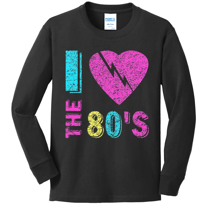 I Love The 80S 90s Costume Party Kids Long Sleeve Shirt