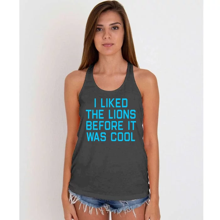 I Liked The Lions Before It Was Cool Women's Knotted Racerback Tank