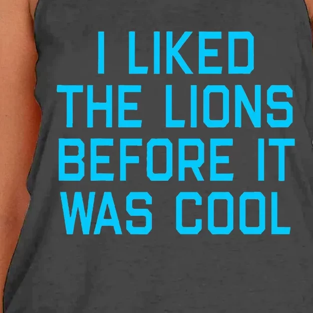 I Liked The Lions Before It Was Cool Women's Knotted Racerback Tank