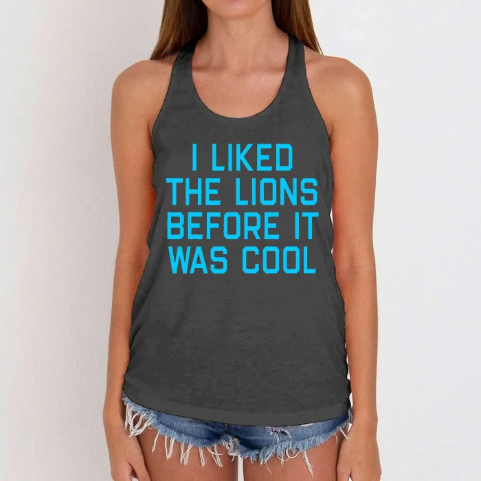 I Liked The Lions Before It Was Cool Women's Knotted Racerback Tank