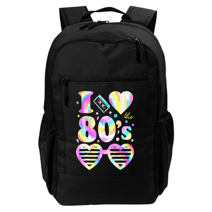 I Love the 80's I Heart The 80s Tie Dye Colorful 90's Daily Commute Backpack