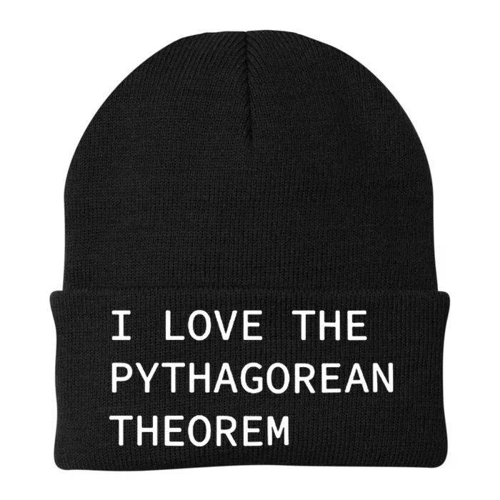 I Love The Pythagorean Theorem Knit Cap Winter Beanie