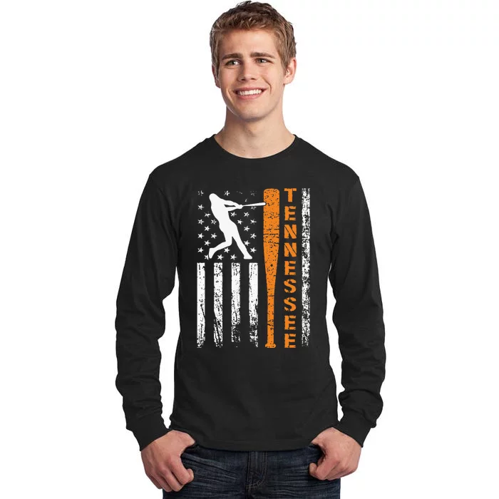 I Love Tennessee Souvenir Tennessee Us Flag Outfit 2024 Tall Long Sleeve T-Shirt