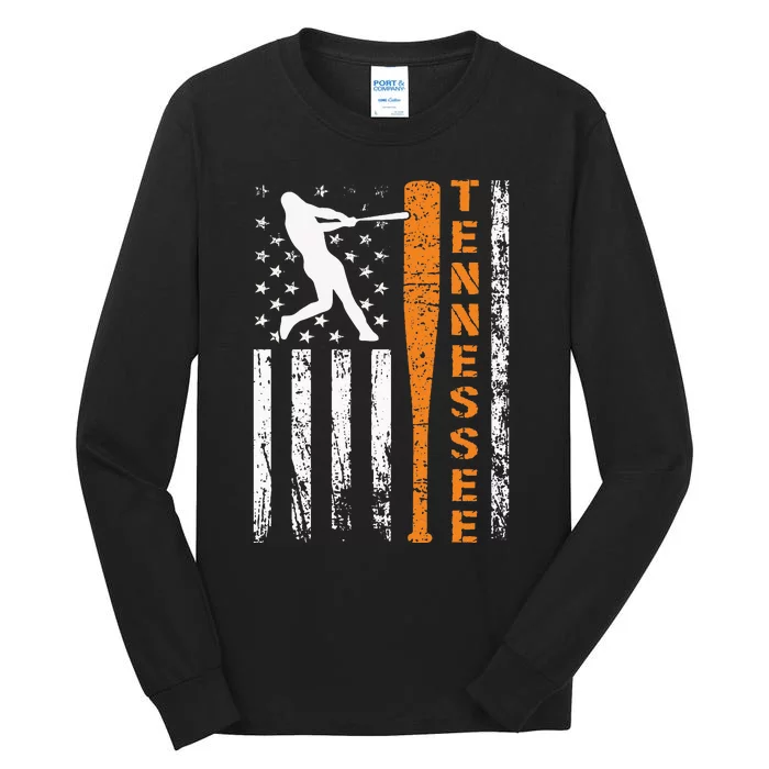 I Love Tennessee Souvenir Tennessee Us Flag Outfit 2024 Tall Long Sleeve T-Shirt