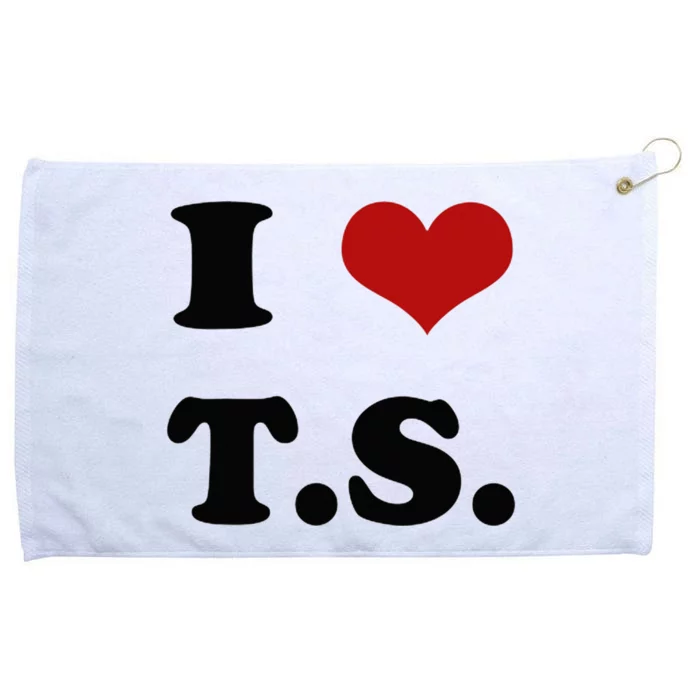 I Love TS Grommeted Golf Towel