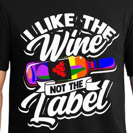 I like the wine not the label Equality pride flag Pajama Set