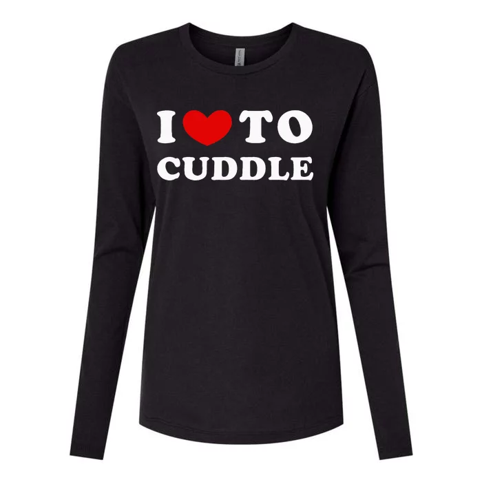 I Love To Cuddle Womens Cotton Relaxed Long Sleeve T-Shirt