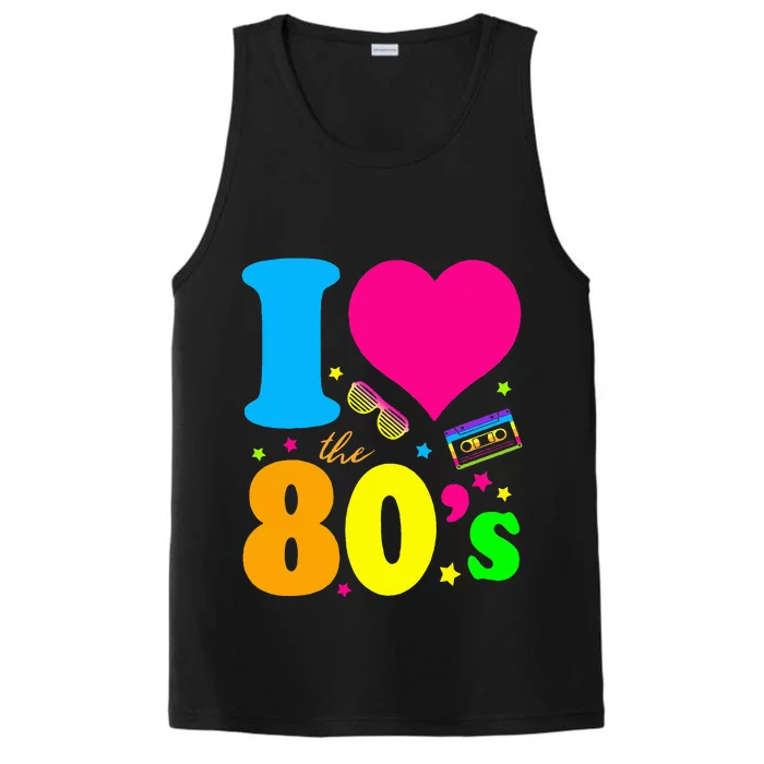 I Love The 80S 80S 90S Costume Party Performance Tank