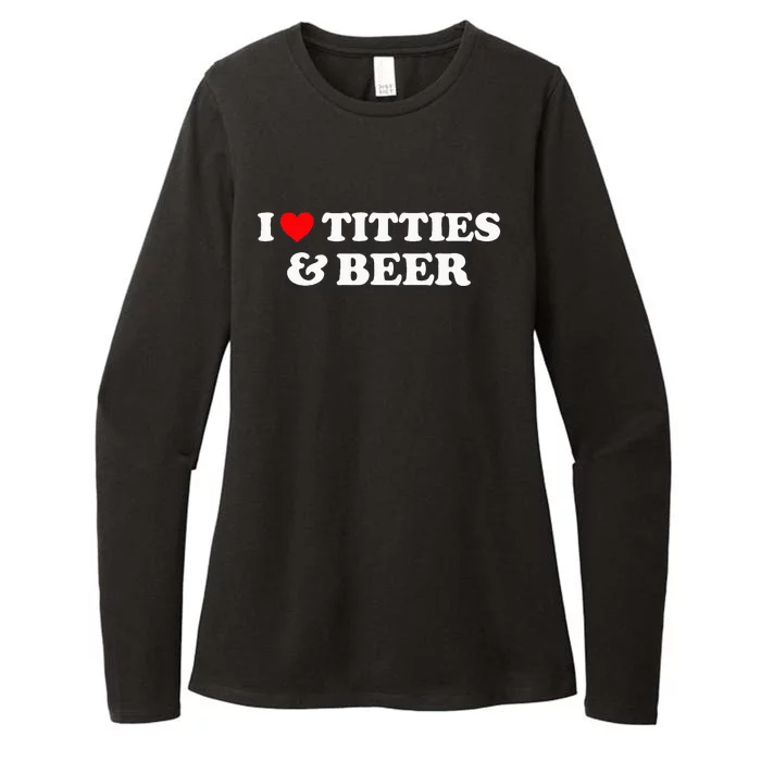 I Love Titties And Beer I Heart Titties And Beer Womens CVC Long Sleeve Shirt