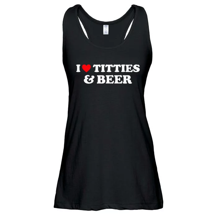 I Love Titties And Beer I Heart Titties And Beer Ladies Essential Flowy Tank