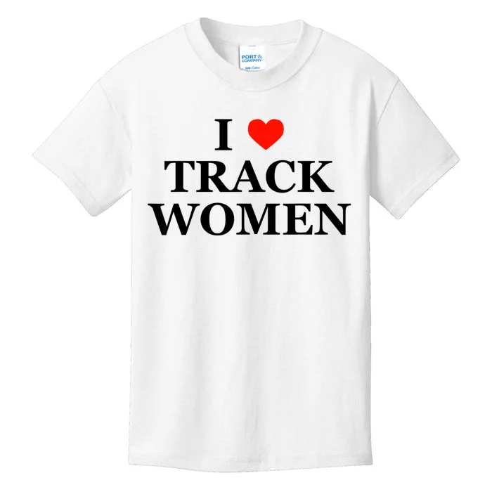 I Love Track Women Funny Sarcastic Athletics Running Humor Kids T-Shirt