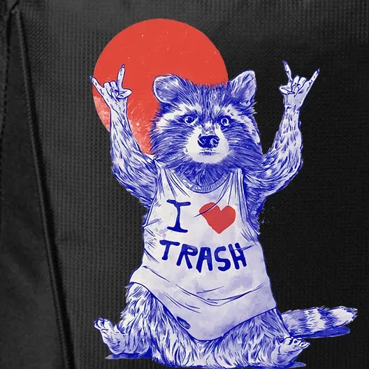 I Love Trash Raccoon Japanese Retro Style Classic City Backpack