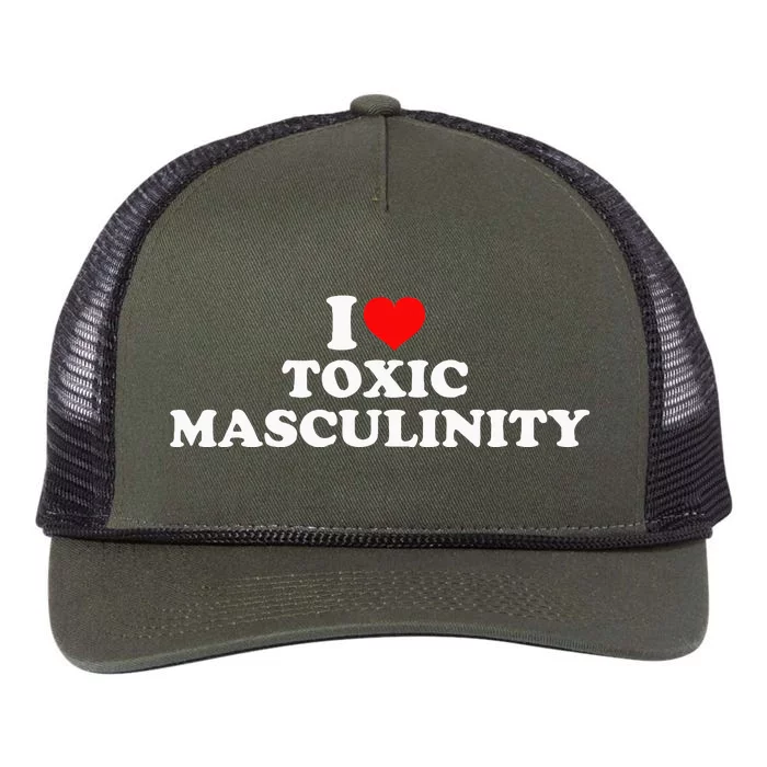 I Love Toxic Masculinity Retro Rope Trucker Hat Cap