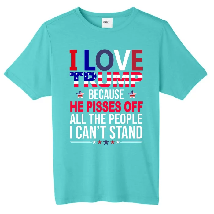 I Love Trump Because He Pisses Off All The People I Can’T Stand ChromaSoft Performance T-Shirt