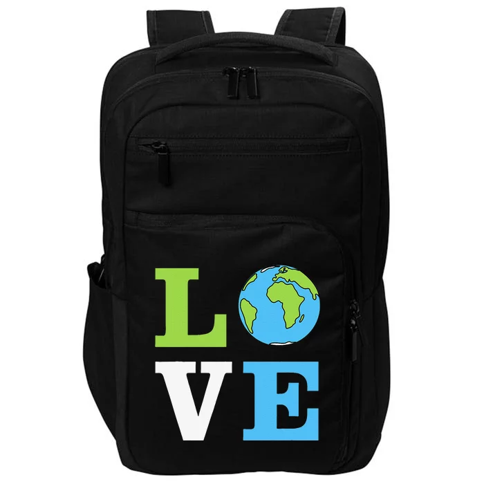 I LOVE The Earth Earth Day Gift Impact Tech Backpack