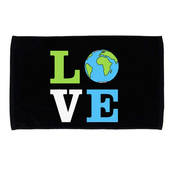 I LOVE The Earth Earth Day Gift Microfiber Hand Towel