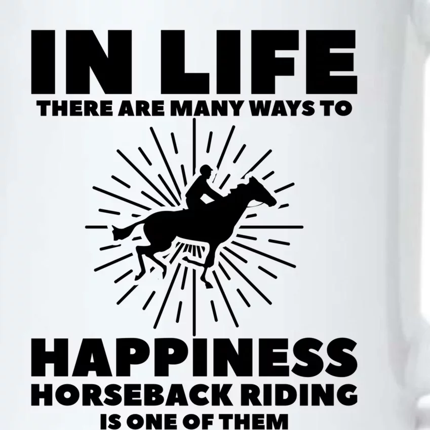 In Life There Are Y Ways To Happiness Horseback Riding Gift Black Color Changing Mug