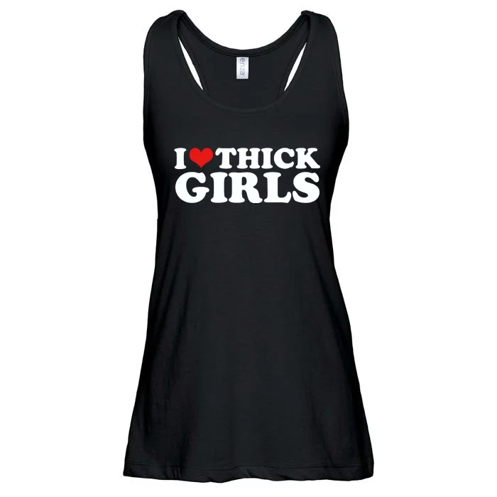 I Love Thick Girls Ladies Essential Flowy Tank