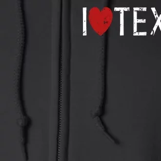 I Love Texas Full Zip Hoodie