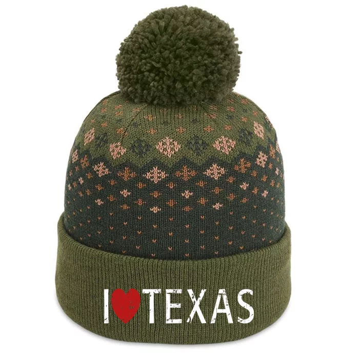 I Love Texas The Baniff Cuffed Pom Beanie