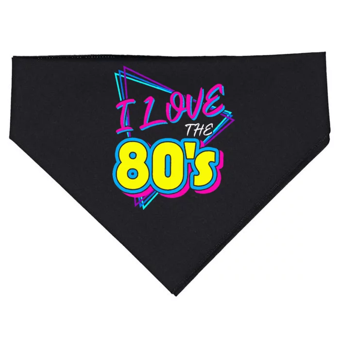 I Love The 80S I Love The 80s USA-Made Doggie Bandana