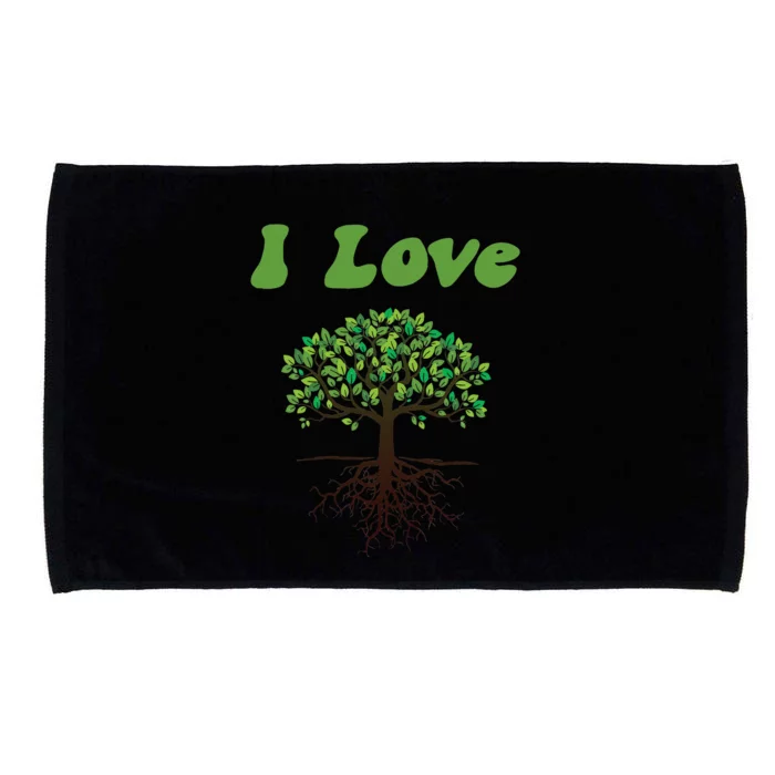 I Love Trees Tree Planting Or Earth Day Microfiber Hand Towel