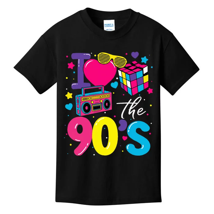 I Love The 90S Retro 90s Costume Party Kids T-Shirt