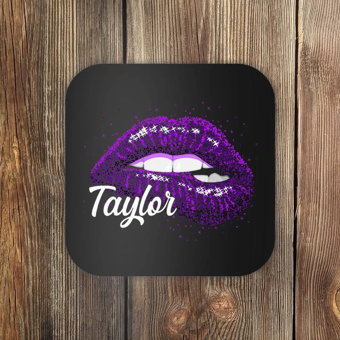 I Love Taylor Lips Funny Taylor Coaster