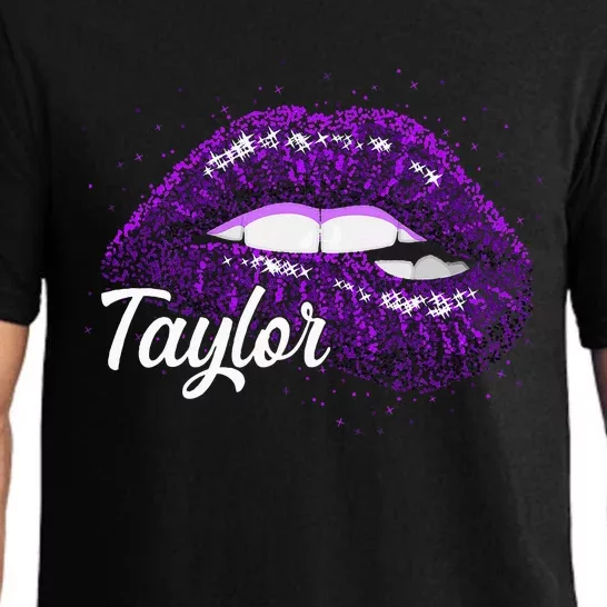 I Love Taylor Lips Funny Taylor Pajama Set