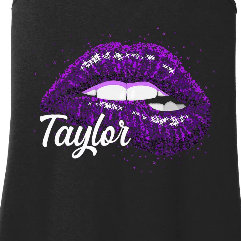 I Love Taylor Lips Funny Taylor Ladies Essential Tank