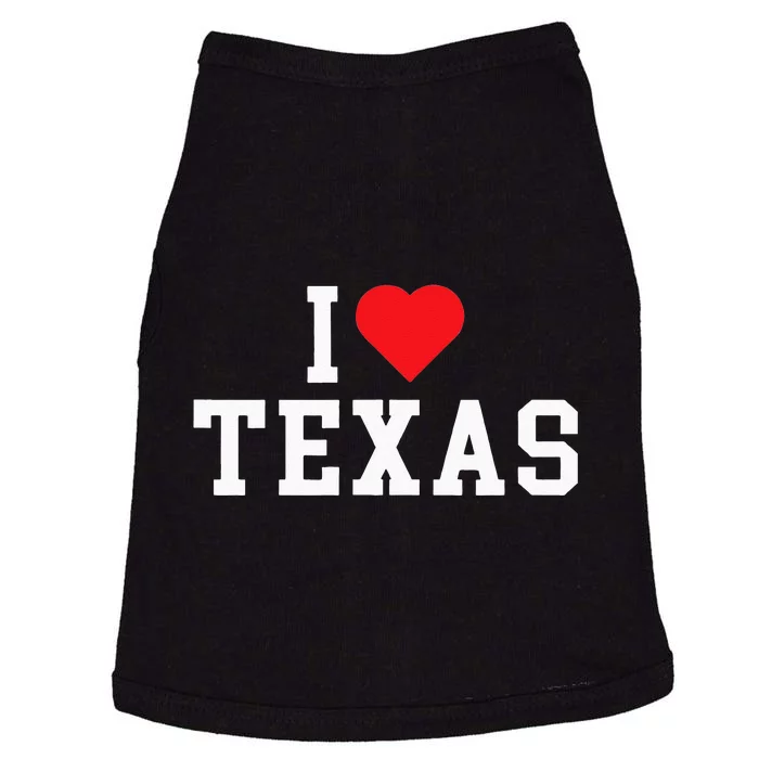 I Love Texas TX Throwback Design Doggie Tank