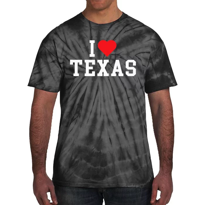 I Love Texas TX Throwback Design Tie-Dye T-Shirt