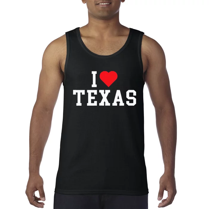 I Love Texas TX Throwback Design Tank Top