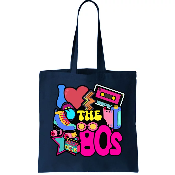 I Love The 80s Retro Cool Tote Bag