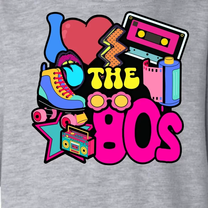 I Love The 80s Retro Cool Toddler Hoodie