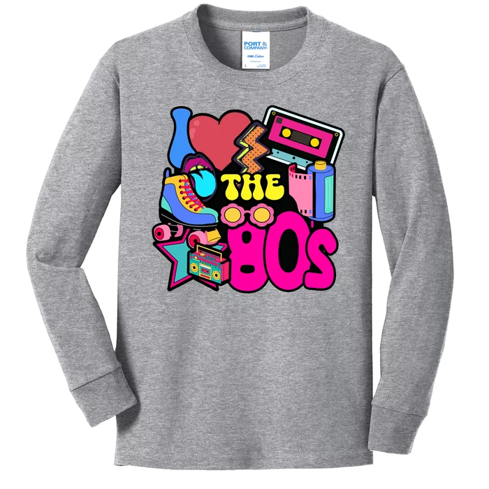 I Love The 80s Retro Cool Kids Long Sleeve Shirt