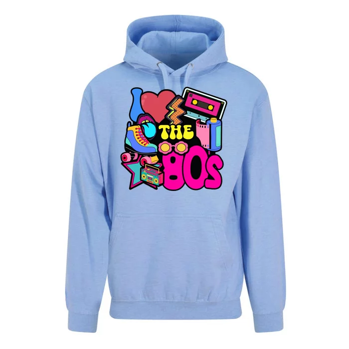 I Love The 80s Retro Cool Unisex Surf Hoodie