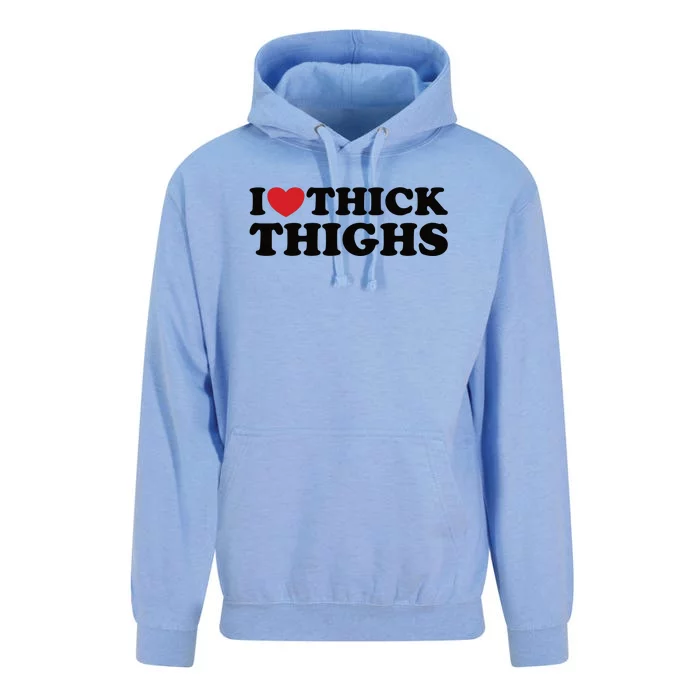 I Love Thick Thighs Unisex Surf Hoodie