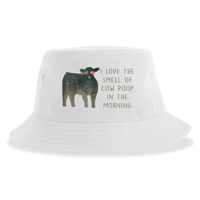 I Love The Smell Of Cow Poop In The Morning Farming Farm Sustainable Bucket Hat