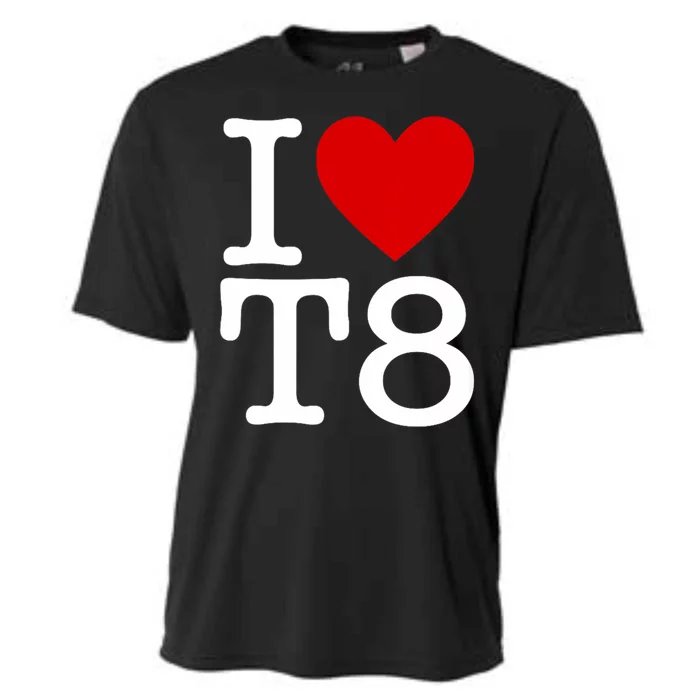 I Love T8 I Heart T8 I Love Heart T8 Cooling Performance Crew T-Shirt