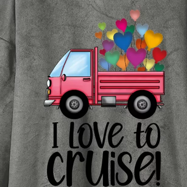 I Love To Cruise Valentines Day Honeymoon Couples Matching Great Gift Hooded Wearable Blanket