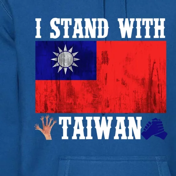 I Love Taiwan Flag Taiwanese Pride I Stand With Taiwan Quote Gift Premium Hoodie