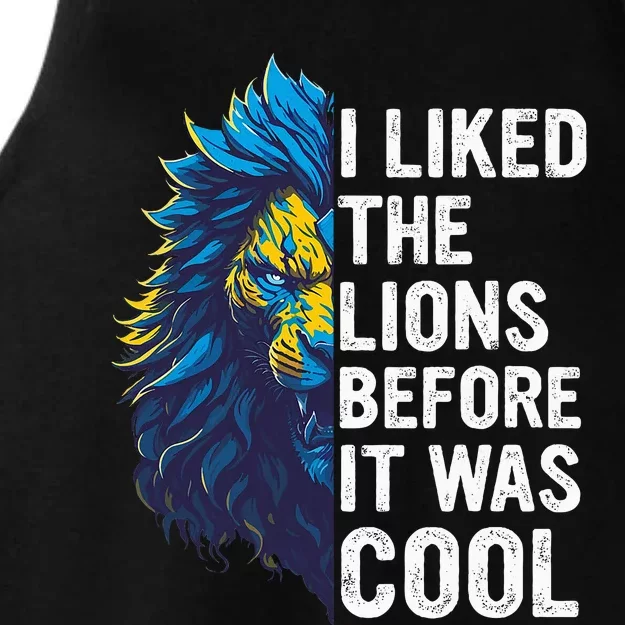 I Liked The Lions Before It Was Cool Ladies Tri-Blend Wicking Tank