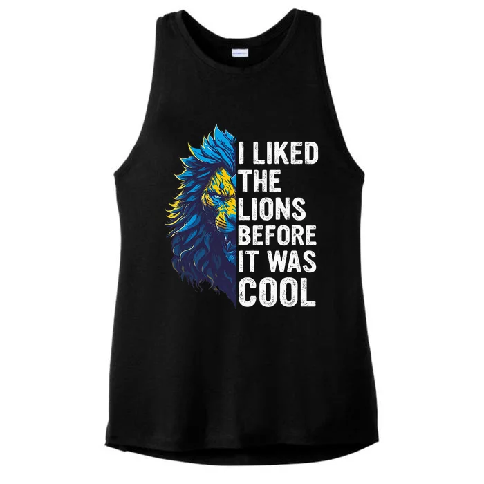 I Liked The Lions Before It Was Cool Ladies Tri-Blend Wicking Tank