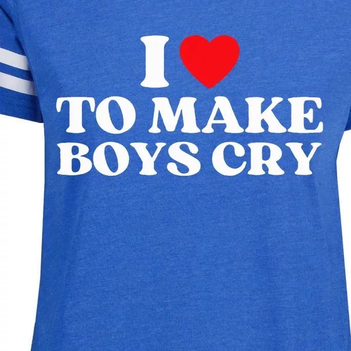 I Love To Make Cry Baby I Heart To Make Cry Funny Enza Ladies Jersey Football T-Shirt