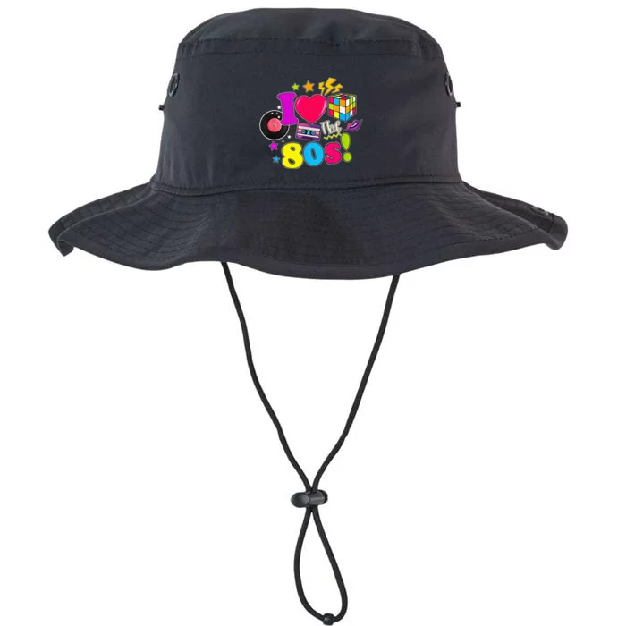 I Love The 80s Vintage Outfit 80's Theme party Legacy Cool Fit Booney Bucket Hat