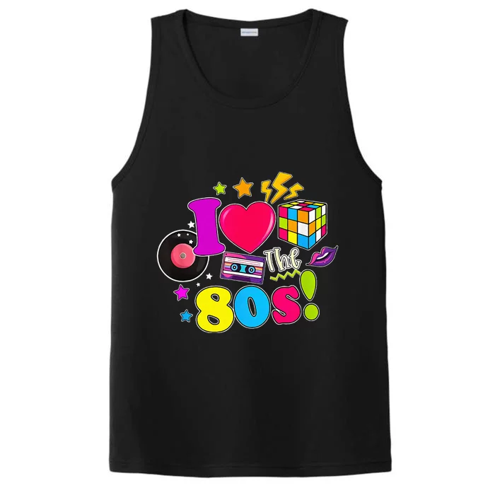 I Love The 80s Vintage Outfit 80's Theme party Performance Tank