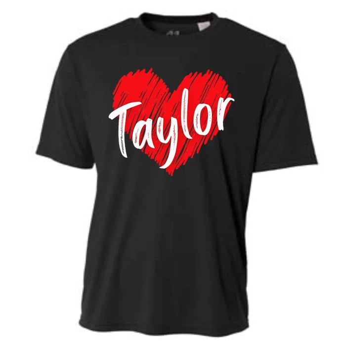 I Love T.aylor Heart Personalized Name T.aylor Cooling Performance Crew T-Shirt