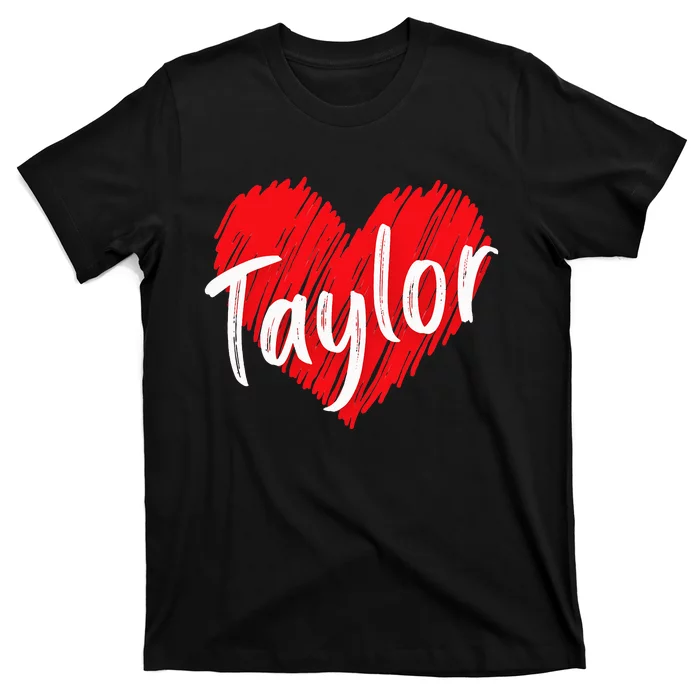 I Love T.aylor Heart Personalized Name T.aylor T-Shirt