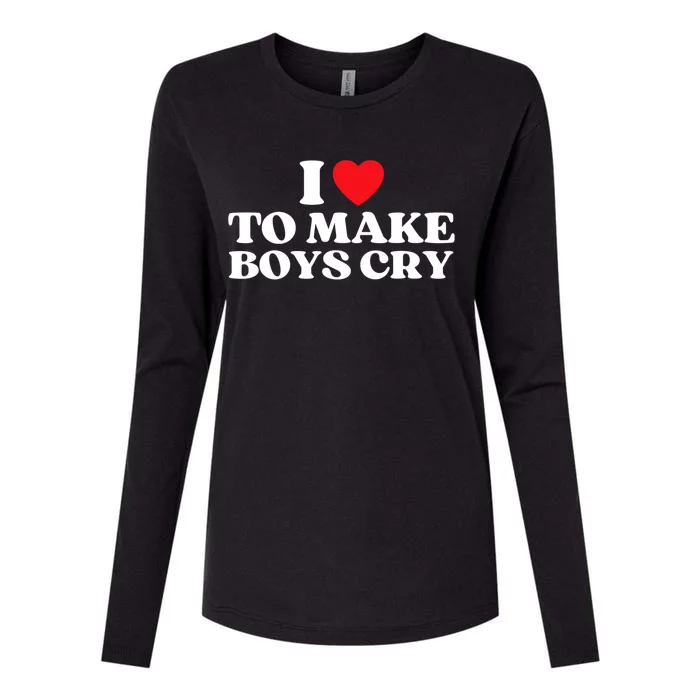 I Love To Make Bo'ys Cry Womens Cotton Relaxed Long Sleeve T-Shirt